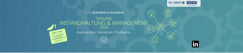 Tagung Instandhaltung & Management am 1. und 2. Dezember in Nürnberg