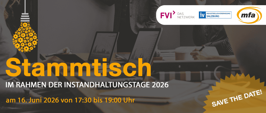 MFA-Stammtisch im Rahmen der INSTANDHALTUNGSTAGE 2026 in Salzburg