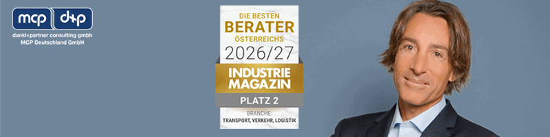 dankl+partner consulting zählt zu Österreichs Top-Beratern für Transport, Verkehr und Logistik Platz 2 im Berater-Ranking des INDUSTRIEMAGAZIN